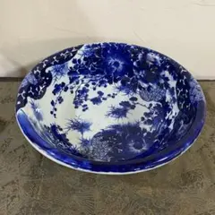 染付石榴雀花図丸鉢 直径25cm 古美術 - メルカリ