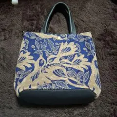 ミナペルホネン/carnival　カーニバルネイビー/手提げトースト