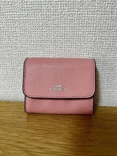 【最終お値下げ】コーチ　折り財布　ミニ財布　ピンク