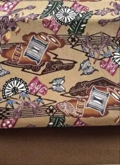 逸品]城間永順 琉球紅型 鬼しぼちりめん 正絹開き名古屋帯 - メルカリ