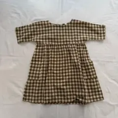 organic zoo ギンガムチェック ワンピース 1-2y