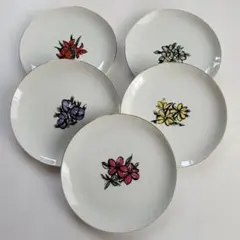 たち吉 A&E Adam & Eve 大皿 3枚セット 花柄 金縁