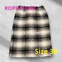 ROPE PICNIC　ツイード　タイトスカート　膝丈　サイズ38