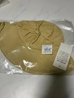 クリームベージュ リボン付きバケットハット