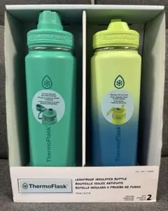 ThermoFlask（サーモフラスク）ステンレス真空断熱ボトル 2本セットのサムネイル
