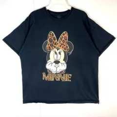 DisneyディズニーキャラクターTシャツMinnieミニーヒョウ柄ヴィンテージ
