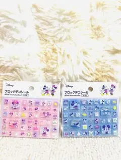 セリア　ディズニー　ブロックデコシール　ミッキー　ミニー　タイルシール