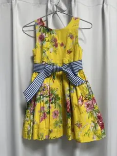 ラルフローレン フラワー　イエローワンピース