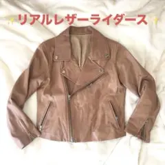 ◉リアルレザー◉定価4万◉ライダースジャケット ブラウン 36