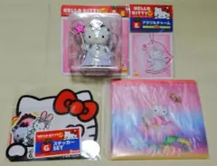 サンリオHappyくじ　ハローキティ　パッピーアニバーサリー　フィギュア他3点