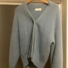 アダムエロペ　カーディガン　水色