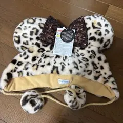 ディズニー ミニー ファンキャップ ヒョウ柄 ブラウン
