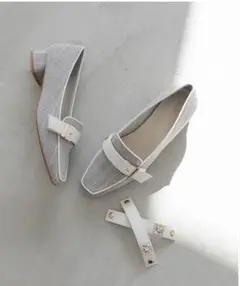 【新品】RANDA 2WAYベルトスクエアトゥローファー