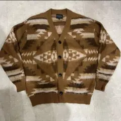 PENDLETON ペンドルトン　モヘア混 カーディガン　Vネック　総柄
