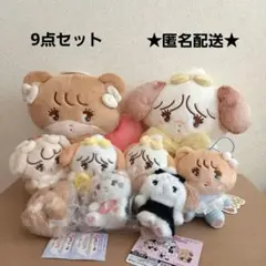 mikko　プライズ　ブラックリボン　天使 等　ぬいぐるみ マスコット　セット