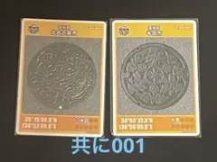 マンホールカード愛知県レアなカード２枚 共に初期ロット001 入手困難