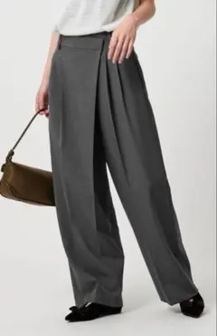 BEAUTY&YOUTH ポプリン タックラップパンツ ウォッシャブル