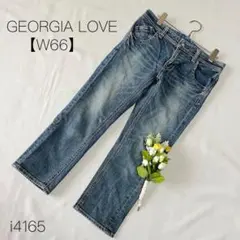ジョージアラブ ビッグジョン デニムパンツ ブーツカット 綿混　　【w66】