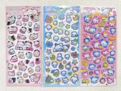 【キャラクター キャンディグリッターステッカー3枚】 平成レトロキャラ もちパン