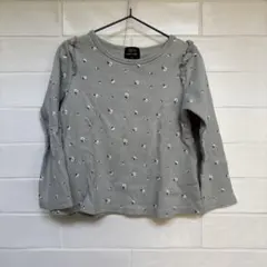 petit main オーガニックコットン 花柄 長袖カットソー 110
