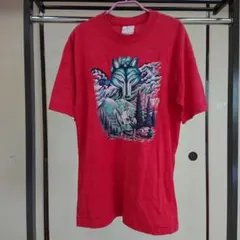 90's Vintage Nature Wolf Tee / M～L