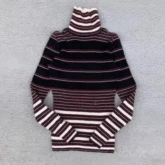 GAP タートルネック　長袖　カットソー　ボーダー柄　古着