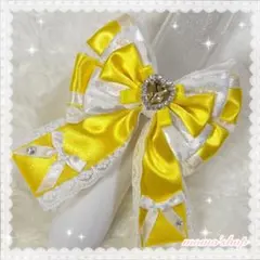 キンブレリボン 黄色 × 白 ミニリボン付き ver.