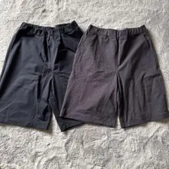 UNIQLO KIDS ハーフパンツ 160 黒 グレー