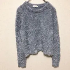 【earth music&ecology】(M)長袖シャギーニットセーター/無地