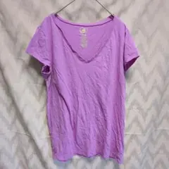 オーシャンパシフィック 【XL】Tシャツ Vネック 半袖 無地 紫 綿100のサムネイル