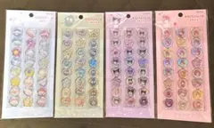 シナモロール・ハンギョドン・マイメロディ・クロミおはじきシール4枚セット正規品