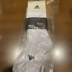 新品未使用 アディダス 白ソックス 3足組 24-26