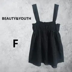 o*o様 BEAUTY&YOUTH コットンレースキャミ 黒のサムネイル