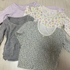 ベビー肌着 長袖シャツ 90cm 4枚セット