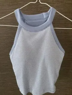GUブラフィールクロップドホルターネックタンクトップ
