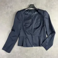 ANAYI アナイ ノーカラージャケット 紺 38 フォーマル セレモニー 式典