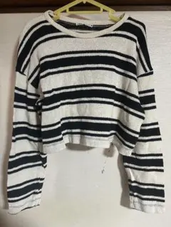 ZARA ザラ　ボーダークロップドニット