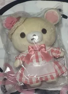 リラックマストア チェックワンピースと花冠がかわいいリラックマの