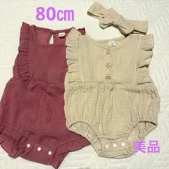 【美品】SHEIN ロンパース　２枚セット　80センチのサムネイル