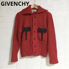 GIVENCHY レッド ニット カーディガン　メンズ　古着ジバンシー　ブランドのサムネイル