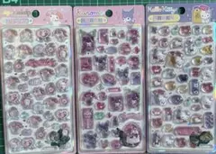 海外限定公式品！サンリオ硬いシール3枚セット