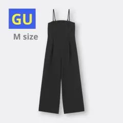 GUカットソーベアキャミソールサロペットパンツQ　ブラック　М