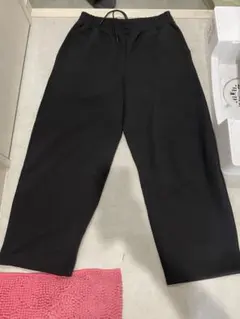 ユニクロC スウェットワイドパンツ　Lサイズ　ブラック