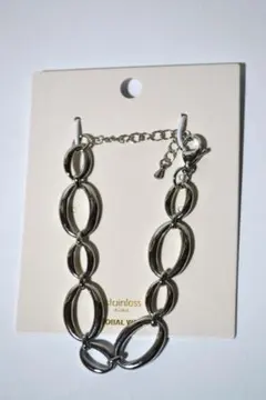 新品 グローバルワーク ステンレスデザインチェーンブレスレット シルバー 未使用