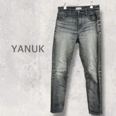 【ヤヌーク】デニムパンツ スキニー ジーンズ Gパン　カジュアル コットン