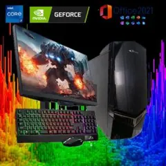 【激安ゲーミングPCフルセット】i7 GTX Office搭載 G-tune