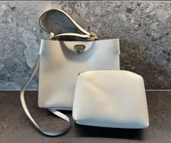 レディース ＊ ハンドバッグ ＊ ショルダーバック ＊ ホワイト ＊ミニバッグ付
