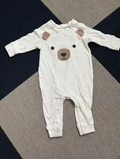 H&M クマ顔ロンパース 68cm アイボリー