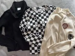 ZARAキッズハート柄・フリル付き長袖カットソー３枚セット