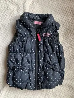 ミキハウス　ホットビスケッツ　ドット柄 ベビーベスト 80